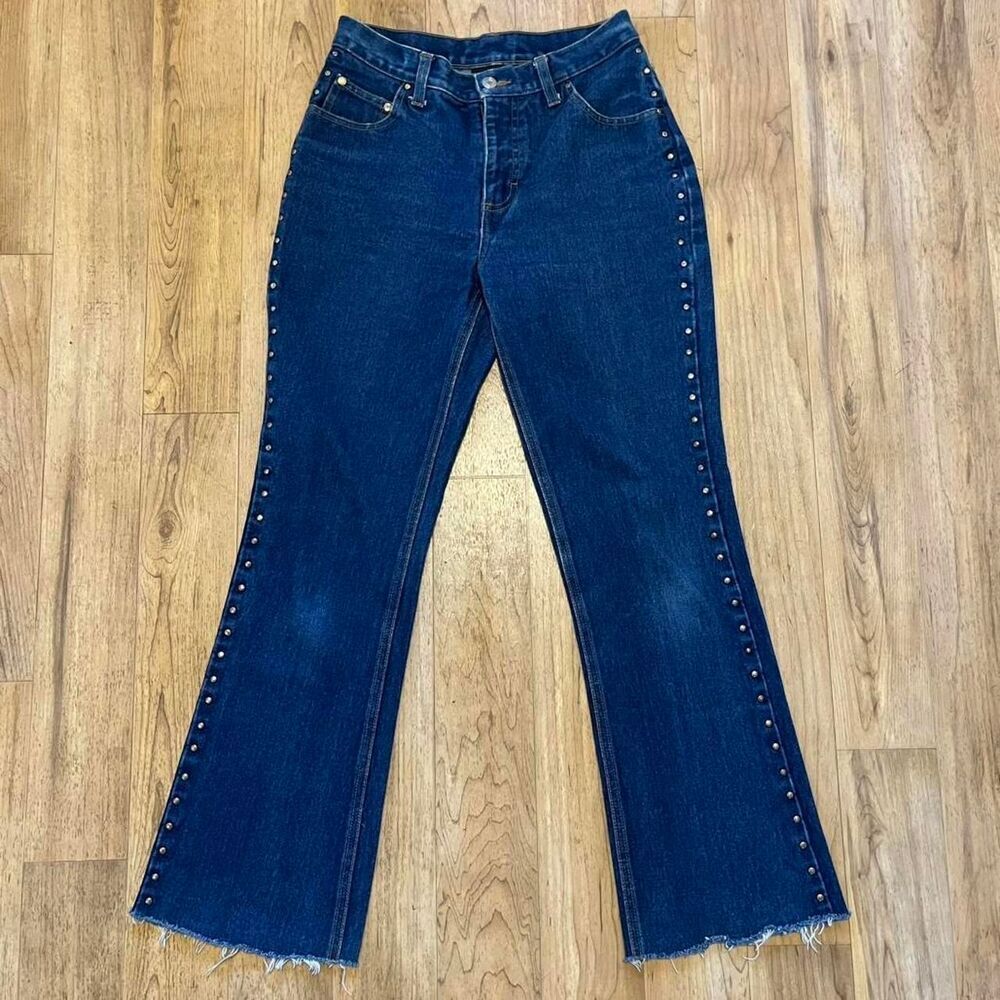 No Boundaries blue studded flare jeans Size 5 juniors